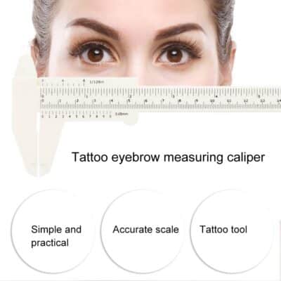 Vernier Caliper Waterproof Plastic Eyebrow Permanent Makeup Ruler Students Experimental Me - Image 2