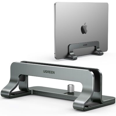 UGREEN Vertical Laptop Stand Holder for Desk Compatible with MacBook Pro, MacBook Air Stan