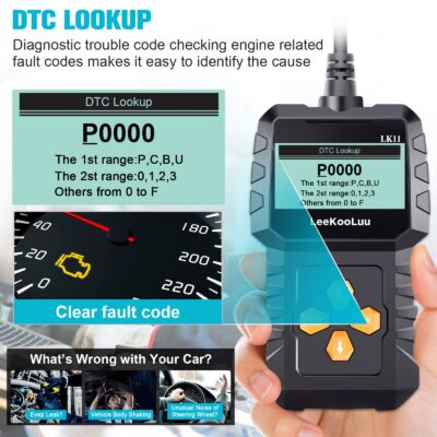 OBD2 Scanner Ease Setup Plug-Play: Clear Reset Engine Error Code Professional Code Reader - Image 5