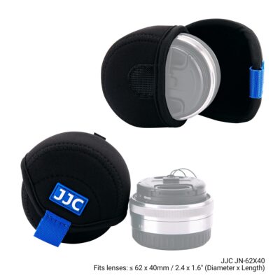 JJC Neoprene Mirrorless Lens Pouch Bag Compact Case Protector for Canon EF-M 22mm Sony E 1 - Image 2
