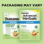 from The Makers of Dramamine, Advanced Herbals, Ginger Chews, Nausea Relief Soft Chews Lemon-Honey-Ginger, 40 Count - Image 2