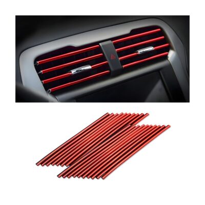 20 Pieces Car Air Conditioner Decoration Strip for Vent Outlet, Universal Waterproof Benda