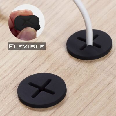 Keenkee Cable Cord Grommet 3/4 Inch Flexible Wire Rubber Grommets for Desk and Other Furni - Image 6