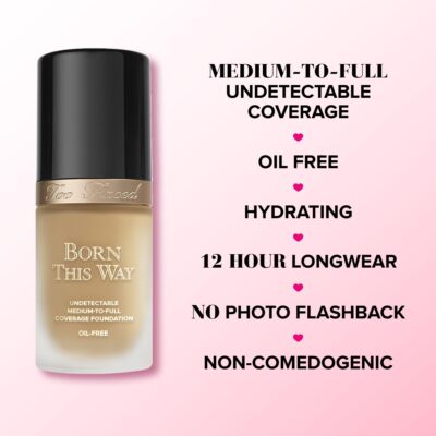 Born This Way Natural Finish Longwear Liquid Foundation, Warm Nude - Image 5