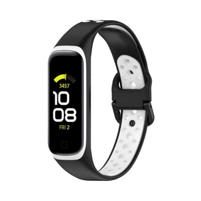 Bands Compatible with Samsung Galaxy Fit 2 Wristbands Two-Toned Silicone Colourful Breatha - Image 2