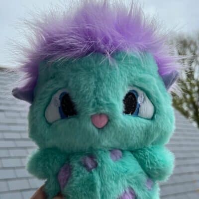 Furry Bibble Plushies, Purple Hair Kawaii Chubby Elf Plush Doll, Super Soft Hit Animated M - Image 4