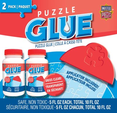MasterPieces Puzzle Glue and Wide Plastic Spreader 5oz - Pack - Jigsaw Puzzle Saver Clear