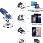 Jiusion 2K HD 2560x1440P USB Digital Microscope for Android Cellphone and Tablet Windows M - Image 3
