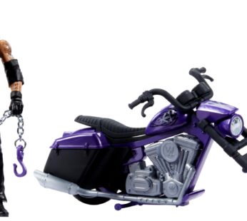 Mattel WWE Wrekkin’ Action Figure & Toy Vehicle Set, Undertaker with Slamcycle Motorcycle