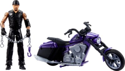 Mattel WWE Wrekkin' Action Figure & Toy Vehicle Set, Undertaker with Slamcycle Motorcycle