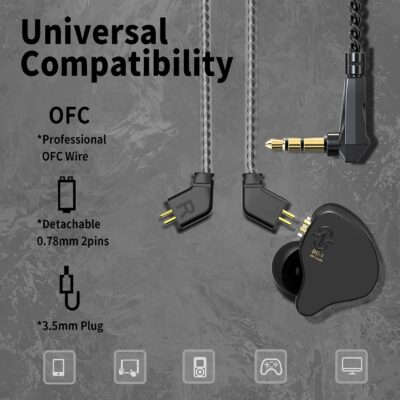 YINYOO CCZ Melody Gaming Earbuds Wired in-Ear Earphones with Microphone IEM HiFi Bass with - Image 4