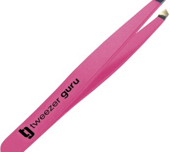 Tweezer Guru Tweezers for Women – Slant Pointed Precision Tweezers for Eyebrows & Ingrown
