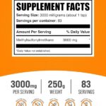 BulkSupplements.com MSM Powder - Methylsulfonylmethane, MSM Supplement - MSM Pure Powder, MSM 3000mg - for Joint Health, Gluten Free, 3000mg per Serving, 250g (8.8 oz) (Pack of 1) - Image 2