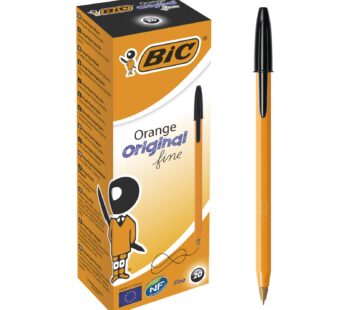 Bic Orange Fine, Ballpoint Pens, Writing Pens with Long-Lasting Ink, Fine Point (0.8 mm),