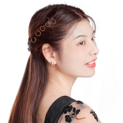 Nydotd 180 Pieces Hair Rings Braid Rings Hair Loop Clips Hair Hoops, 3 Colors, 2 Sizes Wom - Image 7