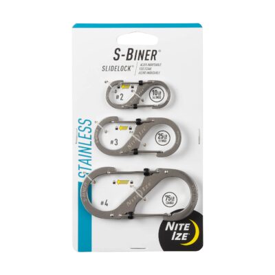 Nite Ize S-Biner SlideLock Stainless Steel Dual Locking Carabiner - S-Biner Key Holder wit