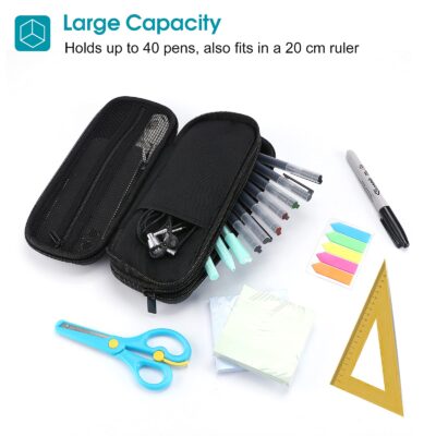 ProCase Pen Pencil Case, 2-Layer EVA Zipper Pencil Box Pouch Large Capacity Stationery Sto - Image 3
