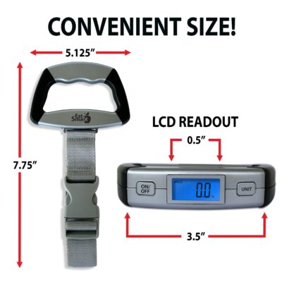 Eat Smart SmartGrip Portable Instant Read Digital Handheld Luggage Scale, Compact, Easy to - Image 4