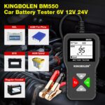 KINGBOLEN BM550 6V 12V 24V Car Battery Tester, 100-2000 CCA Voltage Tester 2Ah-220Ah Inter - Image 2