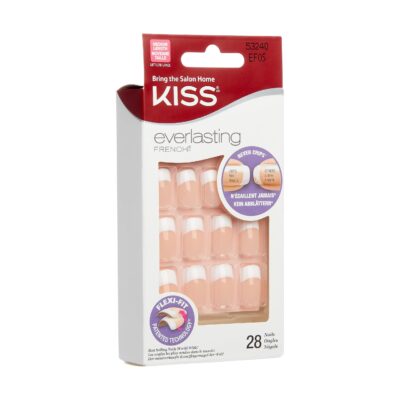 KISS Everlasting, Press-On Nails, Nail glue included, Infinite', French, Medium Size, Squo - Image 2