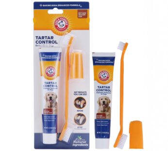 Arm & Hammer for Pets Tartar Control Kit for Dogs | Contains Toothpaste, Toothbrush & Fing