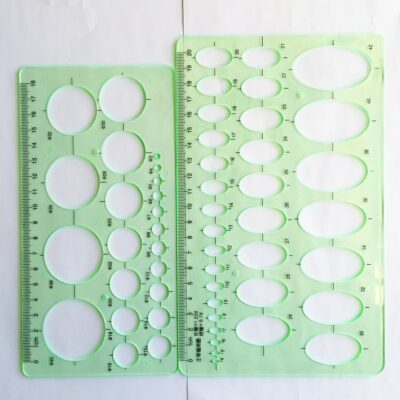 XYBAGS 2PCS Professional Quality Circle and Oval Template Measuring Templates Ruler for Of - Image 5