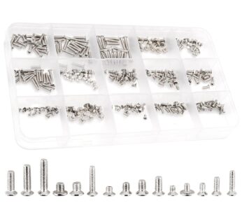 QTEATAK 300Pcs Silver Laptop Notebook Computer Replacement Screws Kit for Laptop SSD Hard