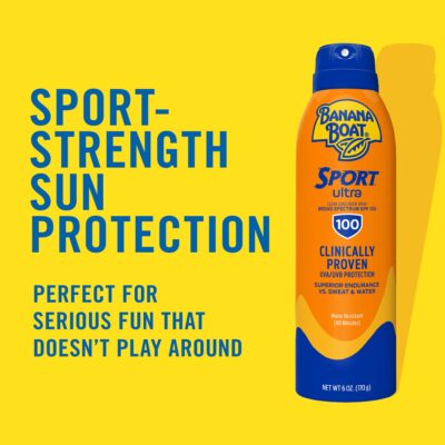 Banana Boat Sport Ultra SPF 100 Sunscreen Spray, 6oz | Sport Sunscreen Spray SPF 100, Bana - Image 2