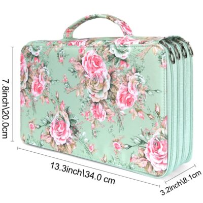 Vomgomfom Colored Pencil Case - Large Capacity Colored Pencil Holder with Zipper Closure T - Image 2