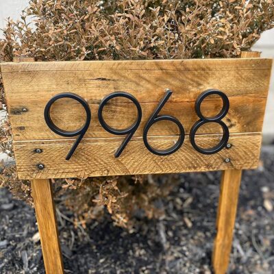 5" Stainless Steel Floating House Number, Metal Modern House Numbers, Garden Door Mailbox - Image 5