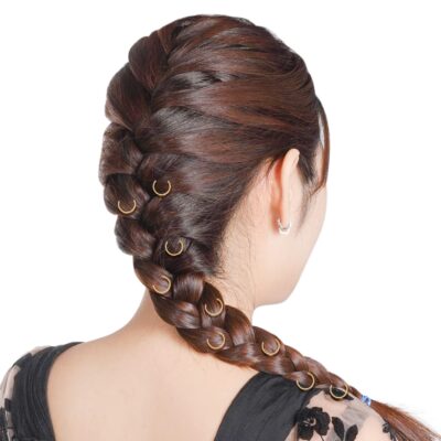 Nydotd 180 Pieces Hair Rings Braid Rings Hair Loop Clips Hair Hoops, 3 Colors, 2 Sizes Wom - Image 6