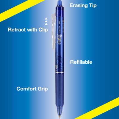 Pilot, FriXion Clicker Erasable Gel Pens, Fine Point 0.7 mm, Pack of 10, Assorted Colors - Image 2