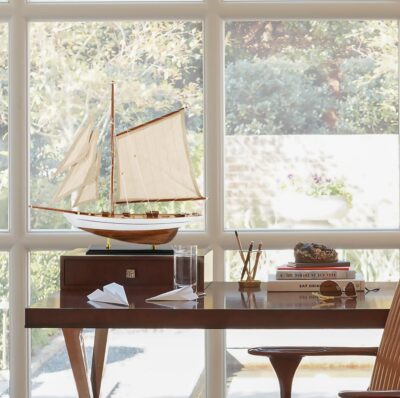 SAILINGSTORY Wooden Sailboat Decor Sailboat Model Boat Decor Ship Model Yacht Ivory Antiqu - Image 6