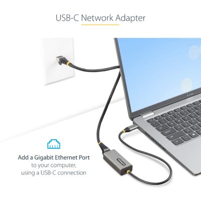 StarTech.com USB-C to Ethernet Adapter, USB 3.0 to Gigabit Ethernet Network Adapter - 10/1 - Image 3