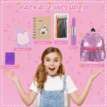 Zhanmai Mini Doll Backpack with 10 Stationery Surprises Inside, Pink, Unisex - Image 3
