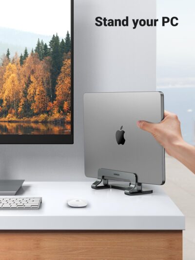 UGREEN Vertical Laptop Stand Holder for Desk Compatible with MacBook Pro, MacBook Air Stan - Image 2