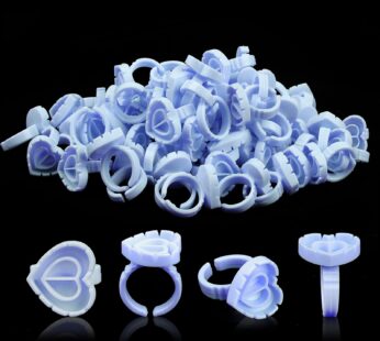 Fawyteng 100pcs Glue Rings Smart Glue Cups Lash Glue Holder Ring Cup,Disposable Glue Cups