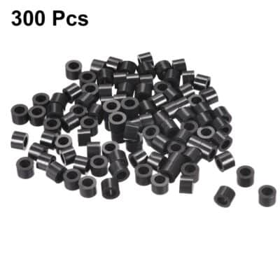 uxcell Nylon Round Spacer Washer 4.2mm ID 7mm OD 5mm Height for M4 Screws Black 300Pcs - Image 2
