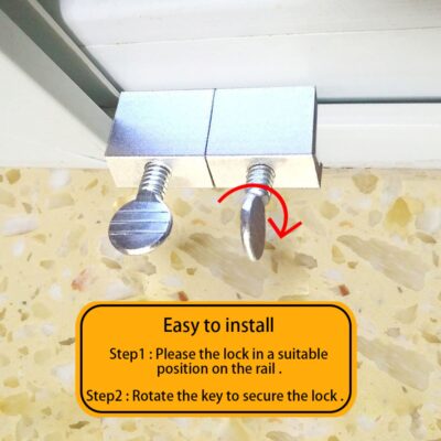 1st Choice Sliding Window Locks Aluminum Metal Window Locks Security Safety Door Locks Adj - Image 6