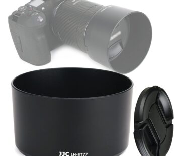 JJC LH-ET77 Black Dedicated Bayonet Mount Lens Hood Shade, Compatible with Canon RF 85mm f