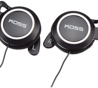 Koss KSC21 SportClip Clip-On Headphones,Black