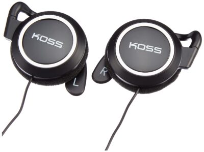 Koss KSC21 SportClip Clip-On Headphones,Black