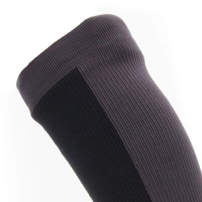 SEALSKINZ Unisex Waterproof Cold Weather Knee Length Sock, Black/Grey, Large - Image 3