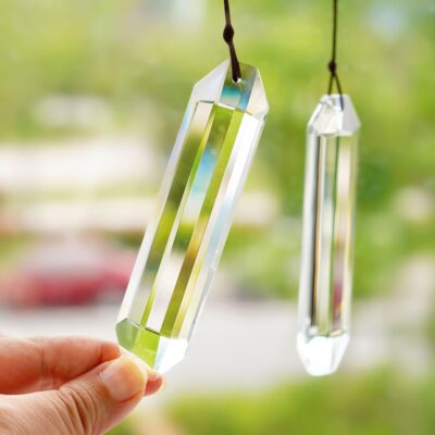 5" Large Crystal Sun Catcher Prisms, Hanging Suncatchers with Glass Prism, Rainbow Maker L - Image 5