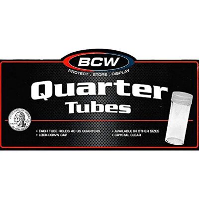 BCW Quarter Coin Storage Tubes - 10 ct | Archival Quality Plastic Coin Holders, Screw-On C - Image 2