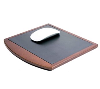 Dacasso Walnut Luxury Leather Pad for Optical or Analog Mouse