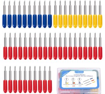 STREWEEK 50PCS Cutting Blades compatible for Cricut Explore Air/Air 2/Air 3/Maker 3, Fine