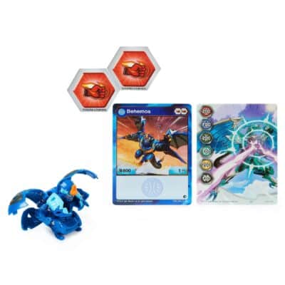 Bakugan Geogan Rising 2021 Aquos Behemos 2-inch Core Collectible Figure and Trading Cards - Image 2