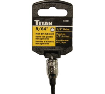 Titan Tools – 1/4 Dr. 9/64 Hex Bit Socket (15654)