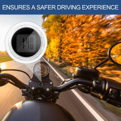 Frienda Mini Motorcycle Clocks Waterproof Stick-On Motorbike Mount Watch Digital Clocks fo - Image 6
